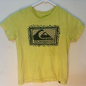 Quiksilver Kids Lime Graphic Tee Yellow Boy size M (8)